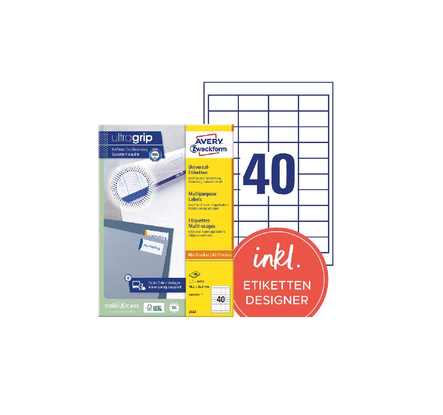 Etiquettes universelles AVERY® 40