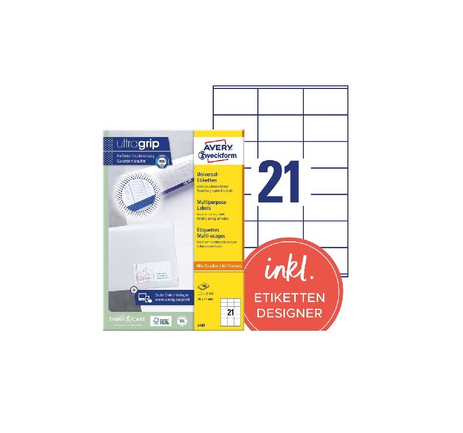 Etiquettes universelles AVERY® 21