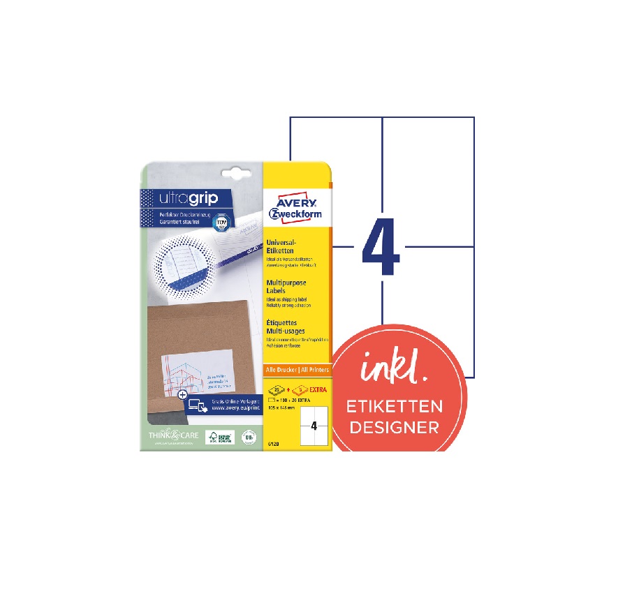 Etiquettes universelles AVERY® 4