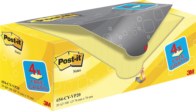 Notes adhésives Post-it® 76x76mm