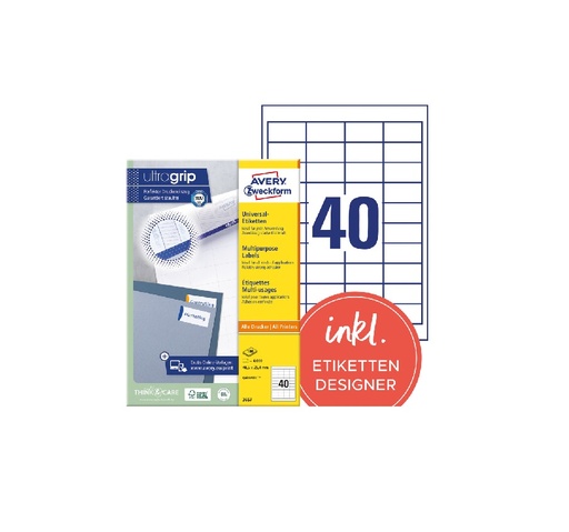 [268365700] Etiquettes universelles AVERY® 40
