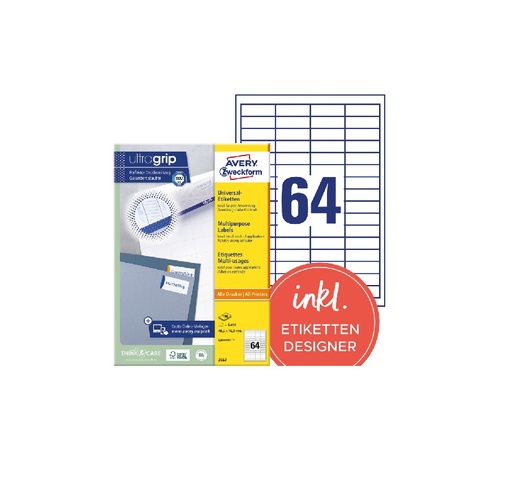 [268366700] Etiquettes universelles AVERY® 64