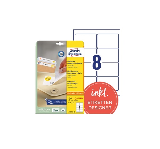 [268047450] Etiquettes amovibles AVERY® Stick&Lift